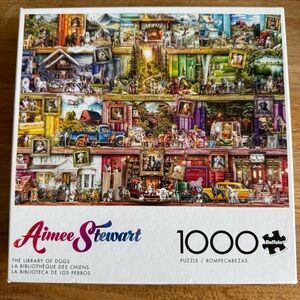 Buffalo Games Aimee Stewart The Library of Dogs 1000 Piece Jigsaw Puzzle